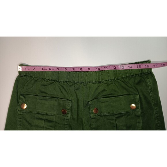 J. Crew Size Large Green Cargo Utility Cotton Stretch Mini Skirt Y2K Style - Picture 3 of 9